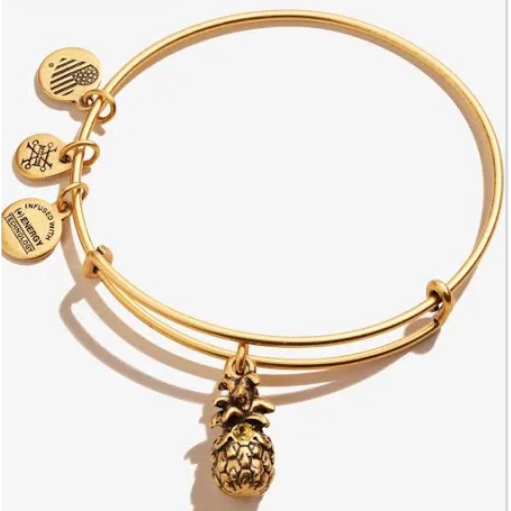 Alex and Ani Pineapple Bracelet- gold